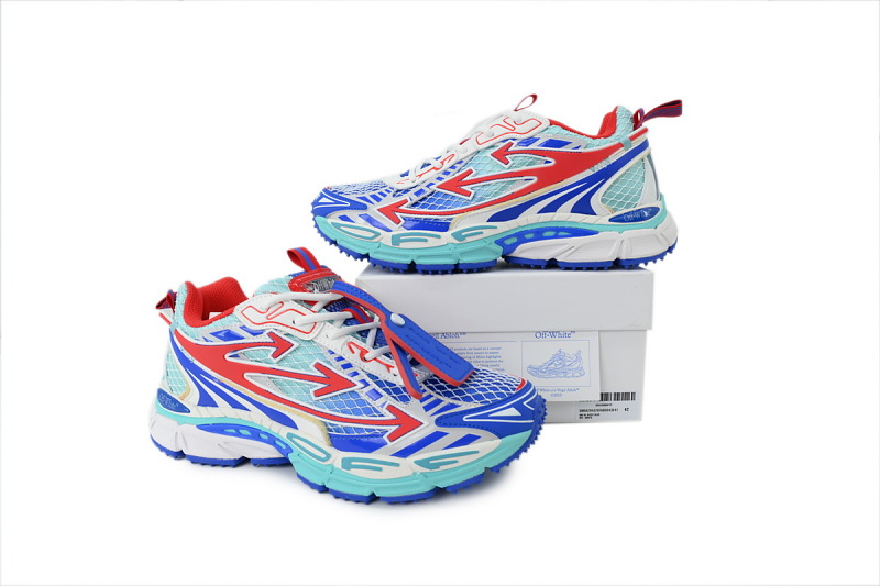 【CP3MI】蓝红 OFFWHITE跑鞋系列 OMIA295 S26FAB00 43E47 FF-WHITE Out Of Blue Red