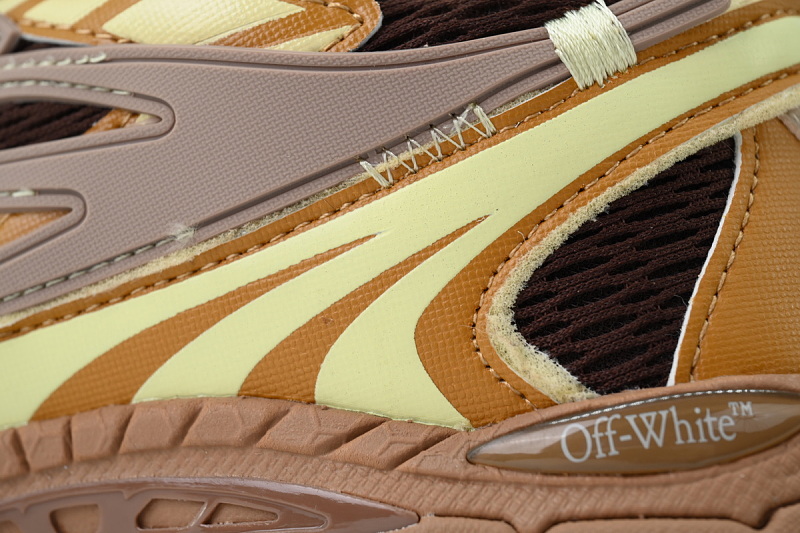 【CP3MI】棕色 OFFWHITE跑鞋系列 OMIA295F 25FAB00 16E0A FF-WHITE Out Of Brown