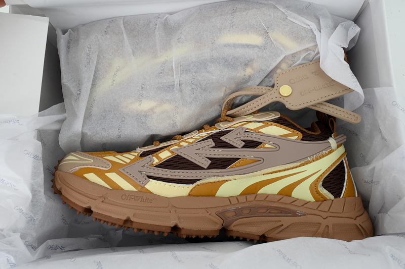 【CP3MI】棕色 OFFWHITE跑鞋系列 OMIA295F 25FAB00 16E0A FF-WHITE Out Of Brown