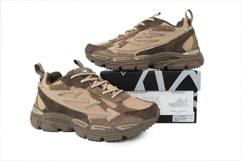 【CP3MI】咖啡棕 OFFWHITE跑鞋系列 OWIA28F 25LEA001 0062 FF-WHITE Out Of Coffee Brown