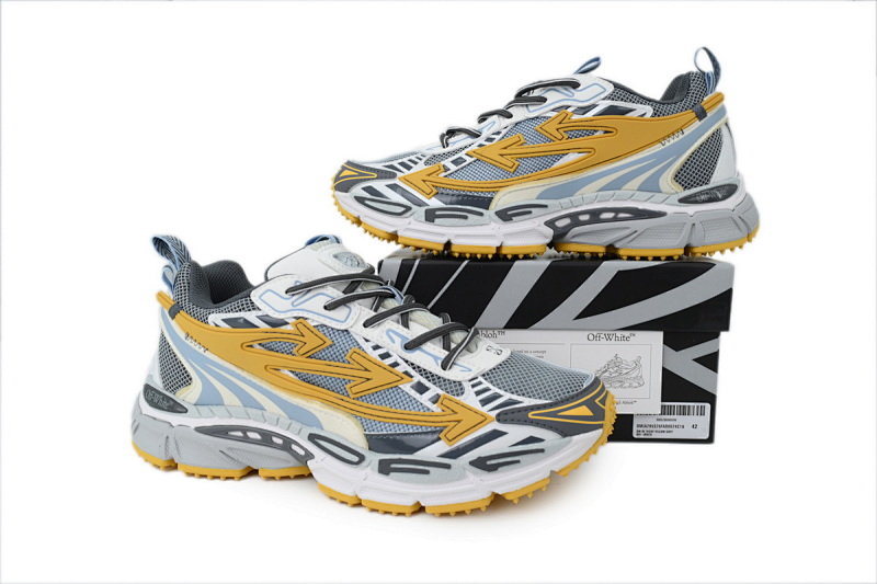 【CP3MI】黄灰 OFFWHITE跑鞋系列 OMIA295S 26FAB002 4C16 FF-WHITE Out Of Yellow Gray