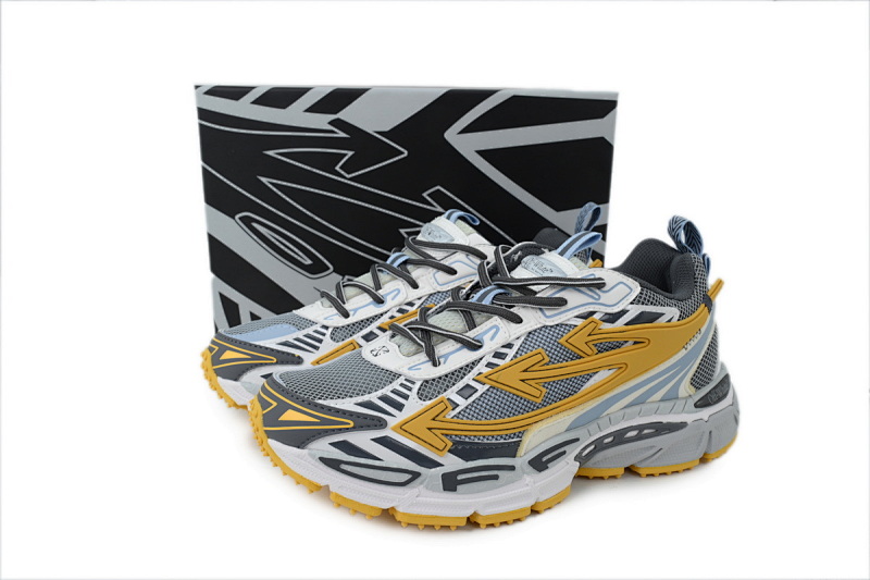 【CP3MI】黄灰 OFFWHITE跑鞋系列 OMIA295S 26FAB002 4C16 FF-WHITE Out Of Yellow Gray