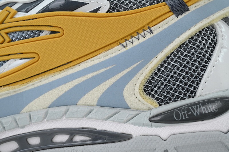 【CP3MI】黄灰 OFFWHITE跑鞋系列 OMIA295S 26FAB002 4C16 FF-WHITE Out Of Yellow Gray
