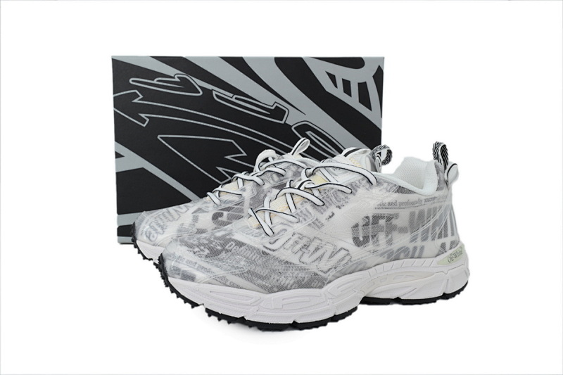 【CP3MI】白色印花 OFFWHITE跑鞋系列 OWIA289F 25LEA001 0055  FF-WHITE Out Of White Printed Pattern