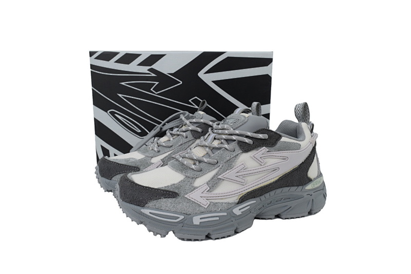 【CP3MI】灰色 OFFWHITE跑鞋系列 OWIA289F 25LEA001 0805 FF-WHITE Out Of Grey