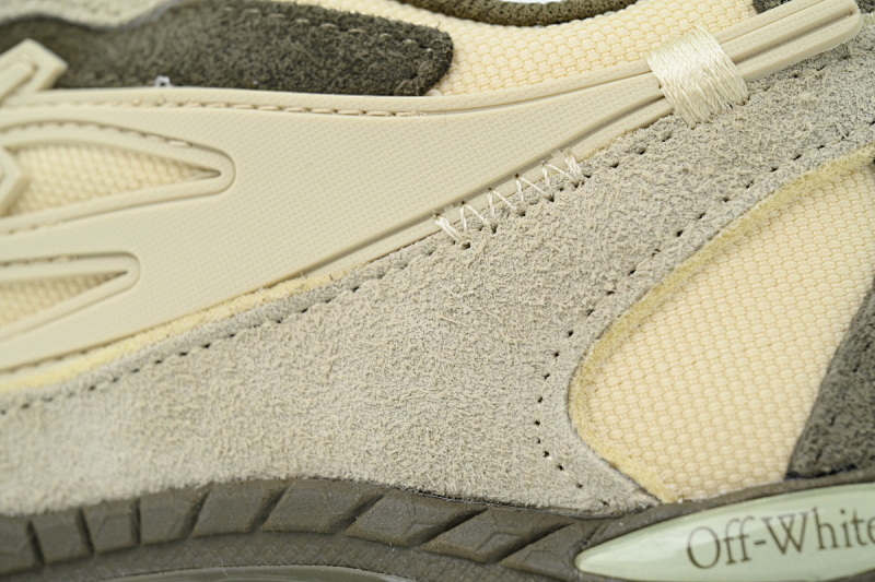 【CP3MI】灰绿 OFFWHITE跑鞋系列 OMIA295F25 LEA001 5717 FF-WHITE Out Of Grayish Green