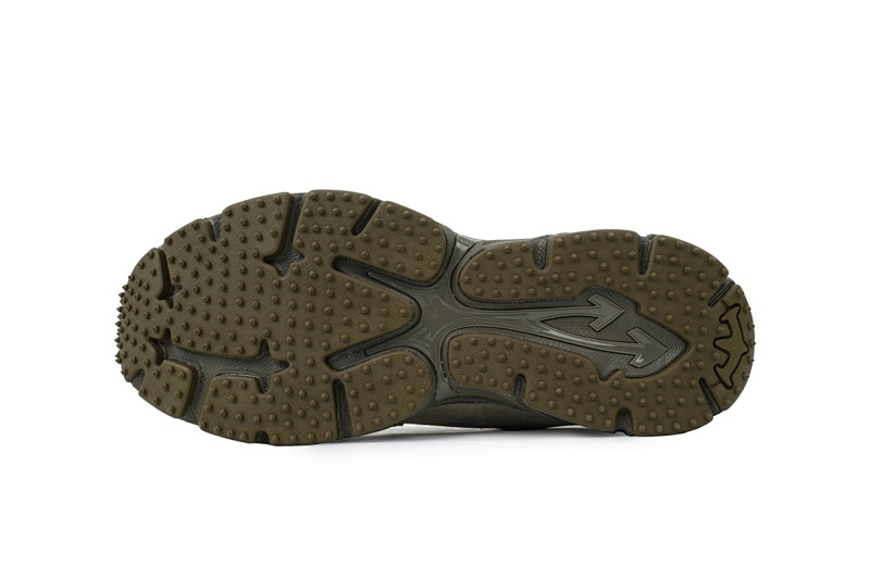 【CP3MI】灰绿 OFFWHITE跑鞋系列 OMIA295F25 LEA001 5717 FF-WHITE Out Of Grayish Green