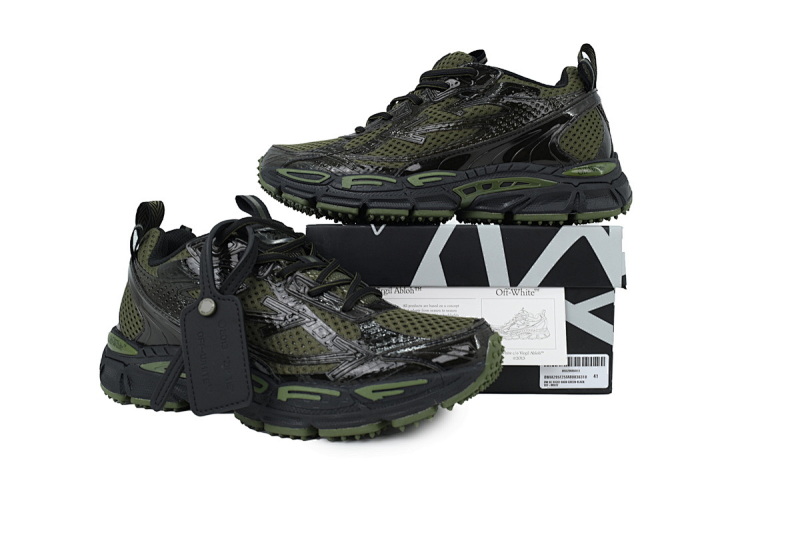 【CP3MI】墨绿 OFFWHITE跑鞋系列 OMIA295F25 FAB003 6310 FF-WHITE Out Of Dark Green