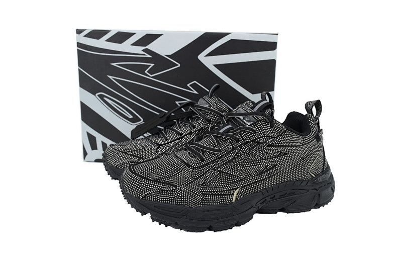【DP3MI】黑色亮片 OFFWHITE跑鞋系列  OMIA189S21 LEA004 1001 FF-WHITE Out Of Black Glitter