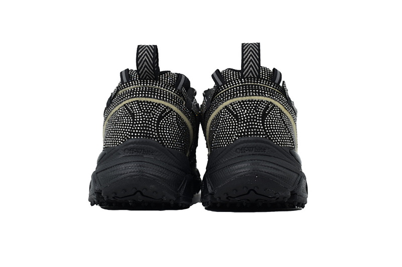 【DP3MI】黑色亮片 OFFWHITE跑鞋系列  OMIA189S21 LEA004 1001 FF-WHITE Out Of Black Glitter