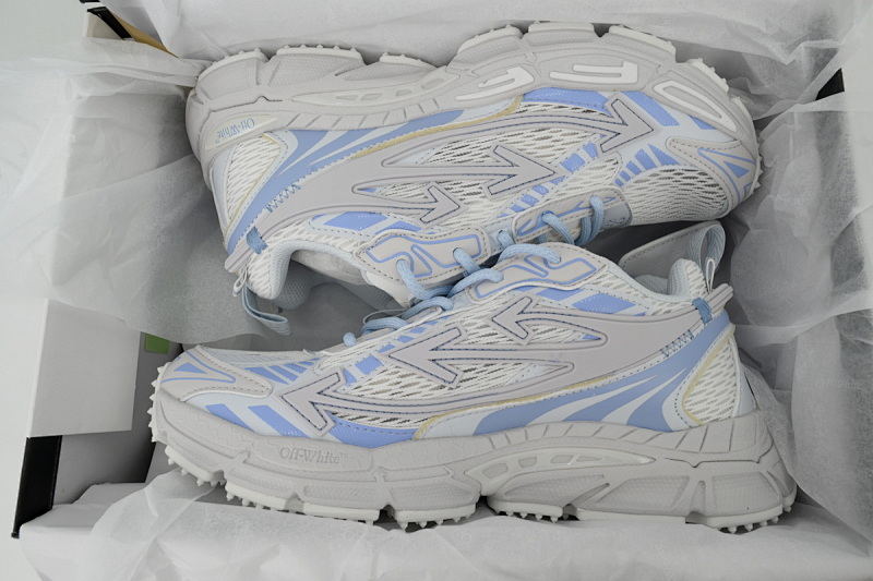 【CP3MI】浅蓝灰 OFFWHITE跑鞋系列 OMIA295F24 FAB00  10039 FF-WHITE Out Of Light Blue Grey