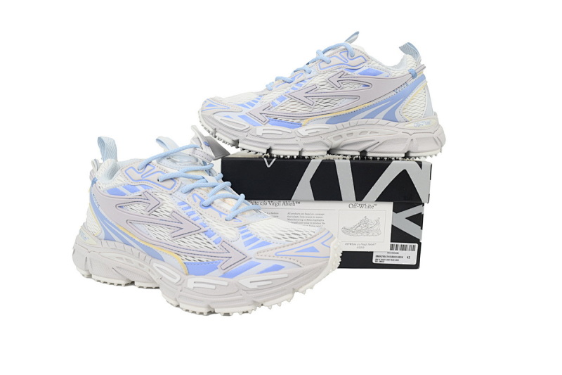 【CP3MI】浅蓝灰 OFFWHITE跑鞋系列 OMIA295F24 FAB00  10039 FF-WHITE Out Of Light Blue Grey