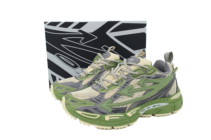 【CP3MI】军绿灰 OFFWHITE跑鞋系列  OMIA295F24 FAB001 0038 FF-WHITE Out Of Military Green Grey