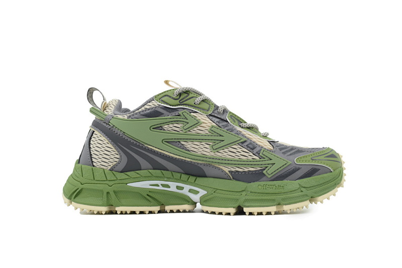 【CP3MI】军绿灰 OFFWHITE跑鞋系列  OMIA295F24 FAB001 0038 FF-WHITE Out Of Military Green Grey