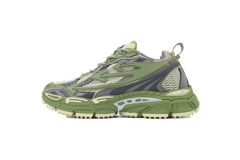 【CP3MI】军绿灰 OFFWHITE跑鞋系列  OMIA295F24 FAB001 0038 FF-WHITE Out Of Military Green Grey