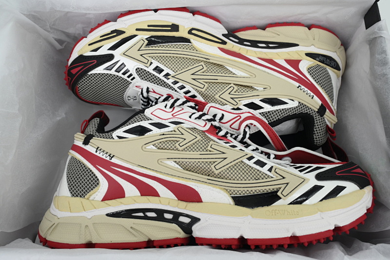 【CP3MI】卡其红  OFFWHITE跑鞋系列 OMIA295C99 FAB000 0032  FF-WHITE Out Of Khaki Red