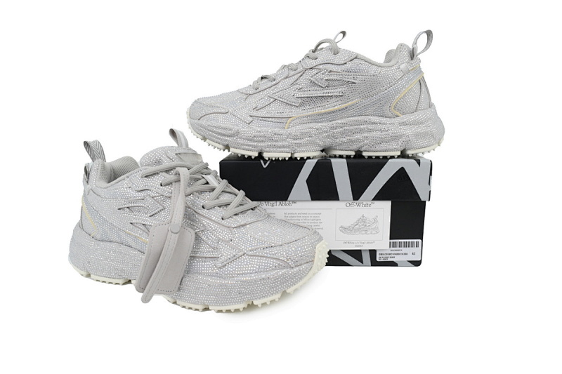 【EP5MI】银色满钻 OFFWHITE跑鞋系列 OWIA289W24 FAB00 18300 FF-WHITE Out Of Silver Full Diamond