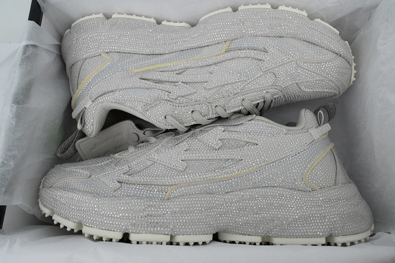 【EP5MI】银色满钻 OFFWHITE跑鞋系列 OWIA289W24 FAB00 18300 FF-WHITE Out Of Silver Full Diamond