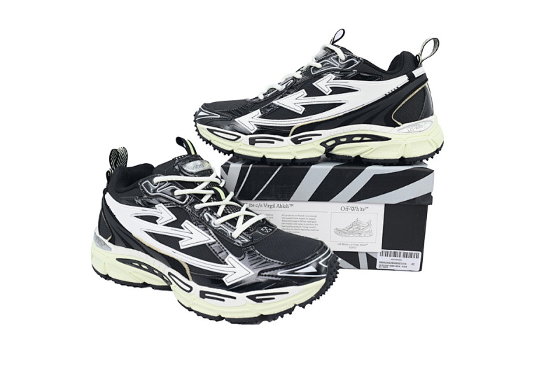 【CP3MI】草绿黑 OFFWHITE跑鞋系列 OMIA295C99 FAB002 1014  FF-WHITE Out Of Grass Green Black