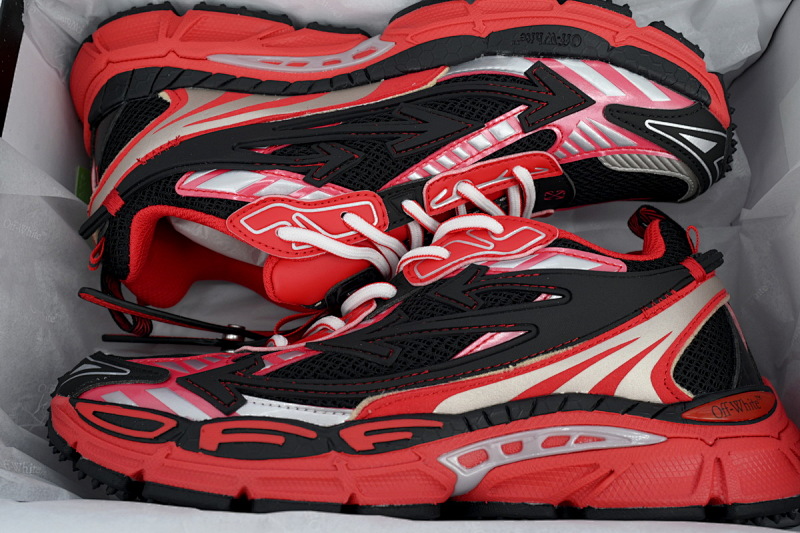 【CP3MI】黑红色 OFFWHITE跑鞋系列 OMIA295V24 FAB00 11025 FF-WHITE Out Of Black Red