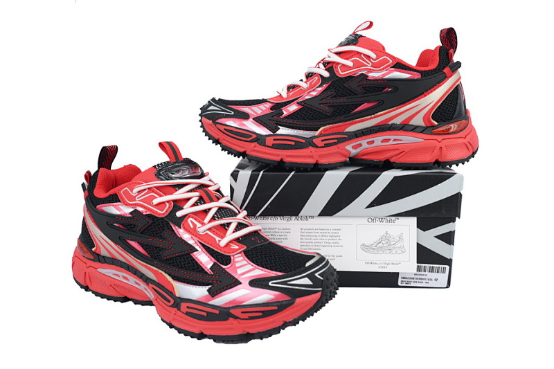 【CP3MI】黑红色 OFFWHITE跑鞋系列 OMIA295V24 FAB00 11025 FF-WHITE Out Of Black Red