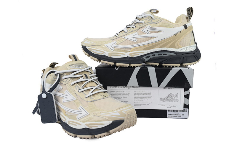 【CP3MI】米褐色 OFFWHITE跑鞋系列 OMIA295S25 FAB00 36113 FF-WHITE Out Of Brown
