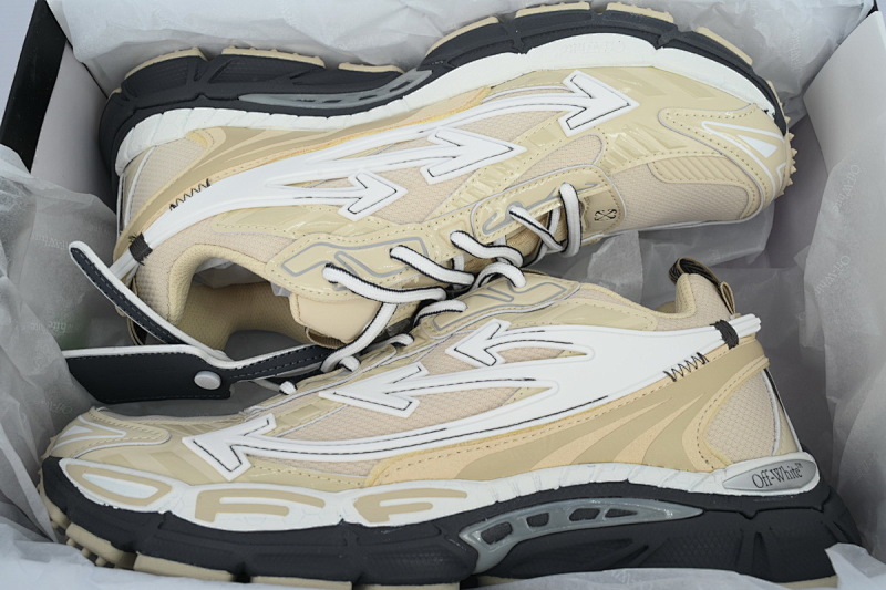 【CP3MI】米褐色 OFFWHITE跑鞋系列 OMIA295S25 FAB00 36113 FF-WHITE Out Of Brown