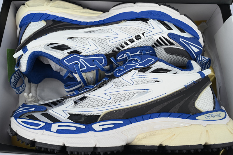 【CP3MI】深蓝白 OFFWHITE跑鞋系列 OMIA295F24 FAB00 10145 FF-WHITE Out Of Deep Blue White