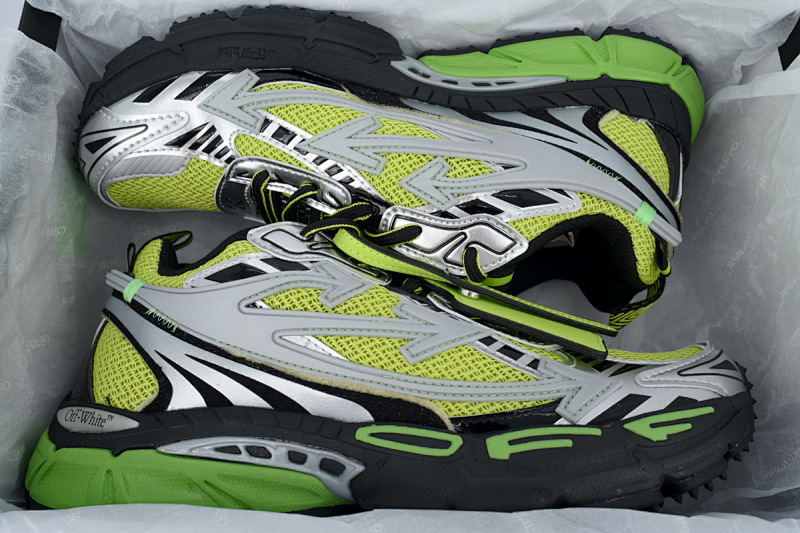 【CP3MI】黄绿色 OFFWHITE跑鞋系列 OMIA295S25 FAB00 17270 FF-WHITE Out Of Yellow-Green