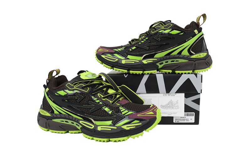 【CP3MI】黑绿色 OFFWHITE跑鞋系列 OMIA295W24 FAB00 16070 FF-WHITE Out Of Dark Green