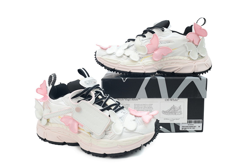 【CP3MI】粉色蝴蝶 OFFWHITE跑鞋系列 OWIA089W24 FAB00 23001 FF-WHITE Out Of Pink Butterfly