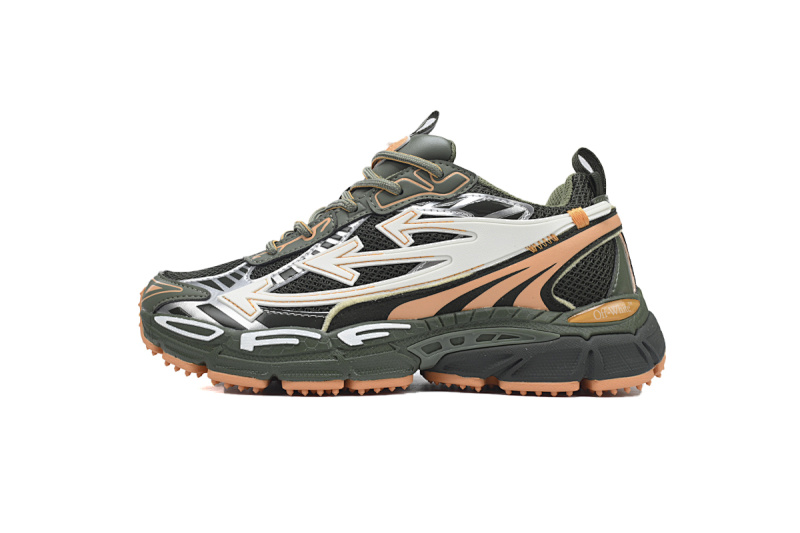 【CP3MI】军绿色 OFFWHITE跑鞋系列 OMIA295F24 FAB00 10009 FF-WHITE Military Green