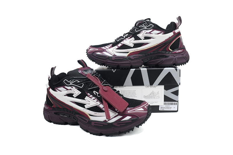 【CP3MI】黑紫红 OFFWHITE跑鞋系列 OMIA295F24 FAB00 10012 FF-WHITE Black Purple Red