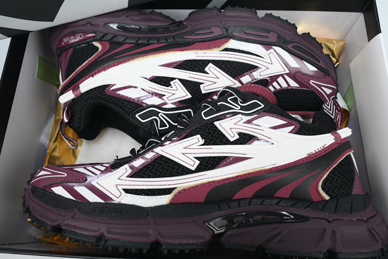 【CP3MI】黑紫红 OFFWHITE跑鞋系列 OMIA295F24 FAB00 10012 FF-WHITE Black Purple Red