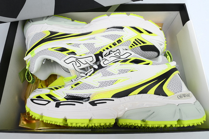 【CP3MI】荧光绿 OFFWHITE跑鞋系列 OMIA295F24 FAB00 10011 FF-WHITE Fluorescent Green