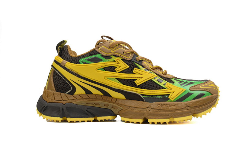 【CP3MI】黑黄色 OFFWHITE跑鞋系列 OMIA295F24 FAB00 10010 FF-WHITE Black Yellow