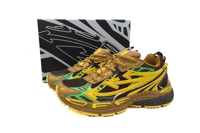 【CP3MI】黑黄色 OFFWHITE跑鞋系列 OMIA295F24 FAB00 10010 FF-WHITE Black Yellow