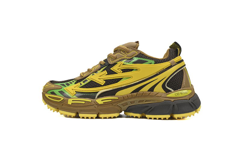 【CP3MI】黑黄色 OFFWHITE跑鞋系列 OMIA295F24 FAB00 10010 FF-WHITE Black Yellow