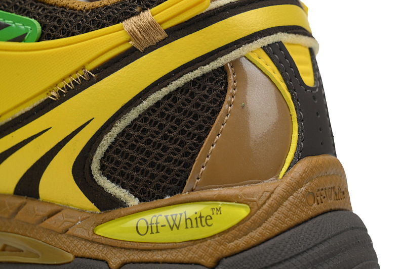 【CP3MI】黑黄色 OFFWHITE跑鞋系列 OMIA295F24 FAB00 10010 FF-WHITE Black Yellow