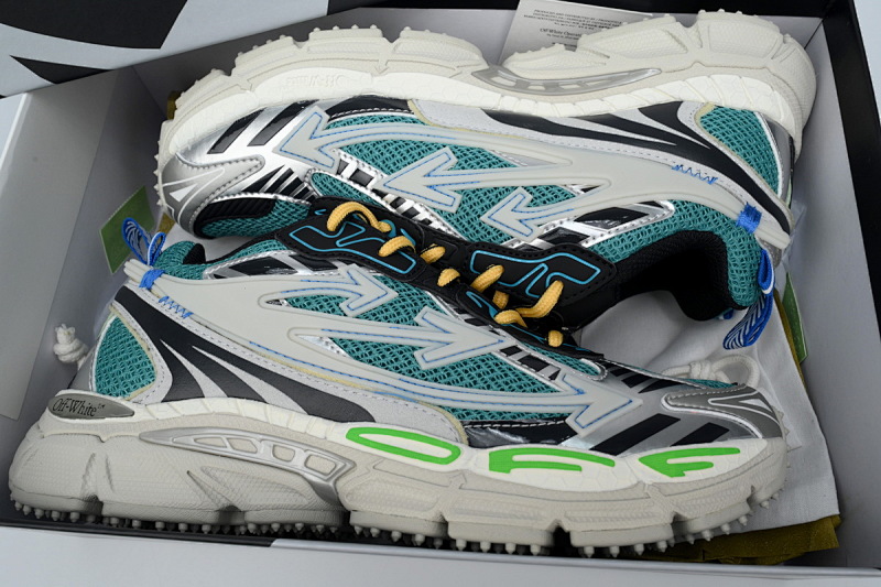 【CP3MI】绿色 OFFWHITE跑鞋系列 OIIA295F24 FAB00 10008 FF-WHITE Out Of Blue Green