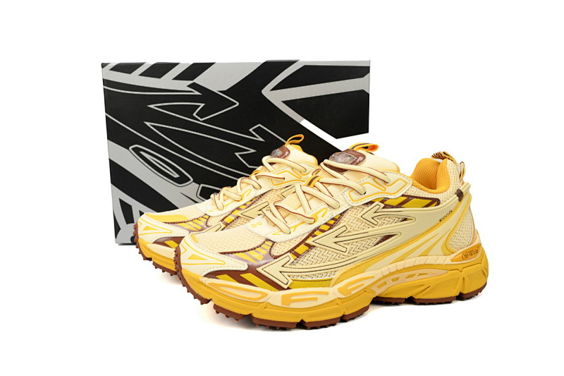 【CP3MI】奶黄色 OFFWHITE跑鞋系列 OIIA295F24 FAB002 200A FF-WHITE Out Of Blue Milk Yellow
