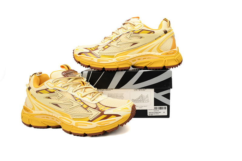 【CP3MI】奶黄色 OFFWHITE跑鞋系列 OIIA295F24 FAB002 200A FF-WHITE Out Of Blue Milk Yellow
