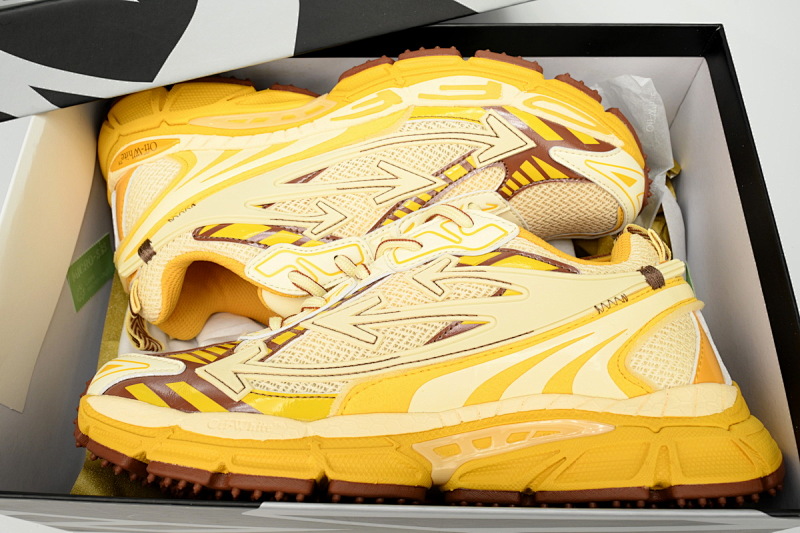 【CP3MI】奶黄色 OFFWHITE跑鞋系列 OIIA295F24 FAB002 200A FF-WHITE Out Of Blue Milk Yellow