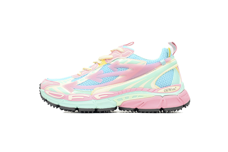 【CP3MI】粉蓝色 OFFWHITE跑鞋系列 OIIA295F24 FAB00 10002 FF-WHITE Out Of Blue Pink Blue