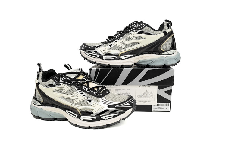 【CP3MI】银白色 OFFWHITE跑鞋系列 OIIA289C99 FAB001 0510 FF-WHITE Out Of Blue Silver white