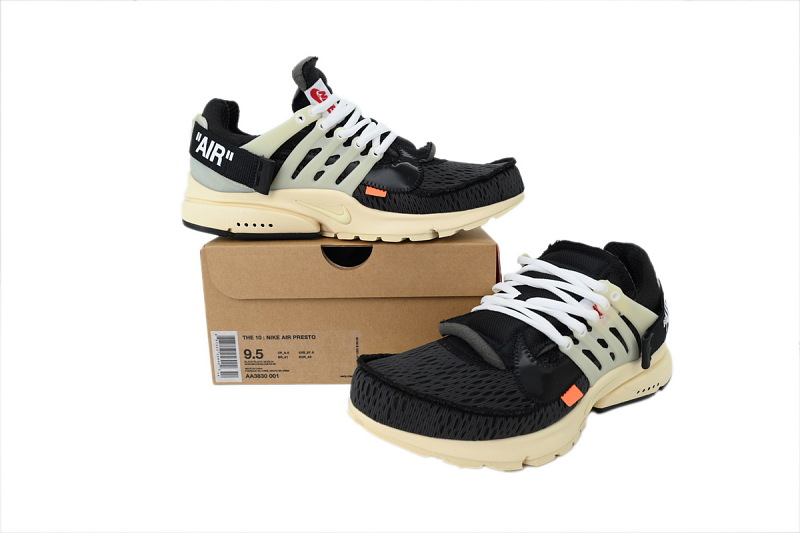 【CA0K6】原色OW OV版耐克王联名跑鞋 AA3830-001 Off-White x Nike Air Presto 'The Ten'