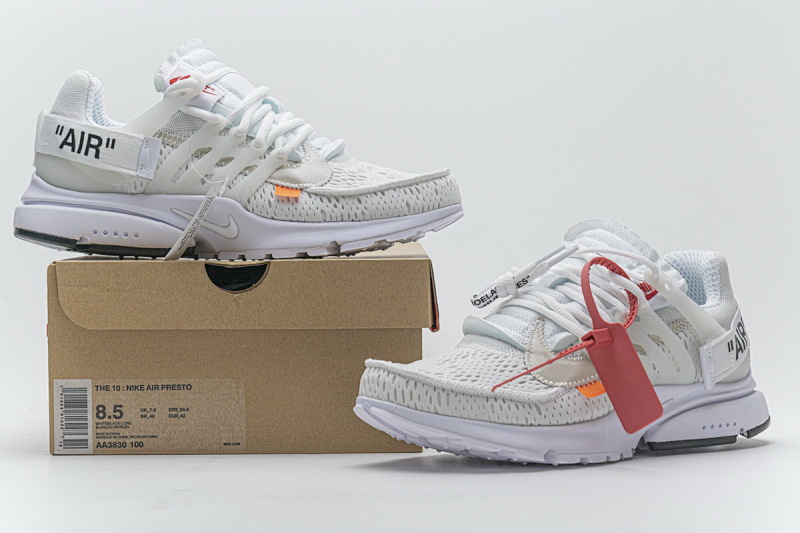 【CA3OW】全白OW 纯原版耐克王联名跑鞋 AA3830-100 OFF-WHITE x Nike Air Presto White