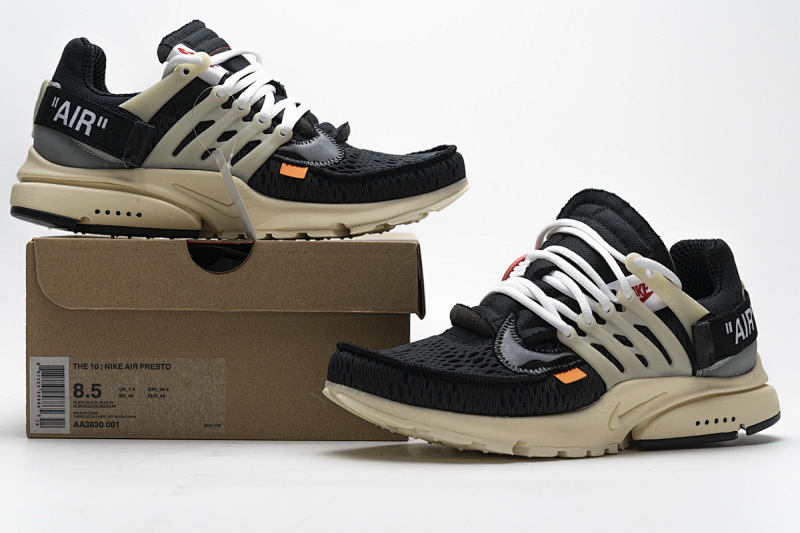 【CA3OW】黑米OW 纯原版耐克王联名跑鞋 AA3830-001 OFF-WHITE x Nike Air Presto