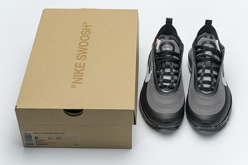 【DY5OW】全黑OW 公司级耐克97联名气垫跑鞋 AJ4585-001 Off-White x Nike Air Max 97 All Black