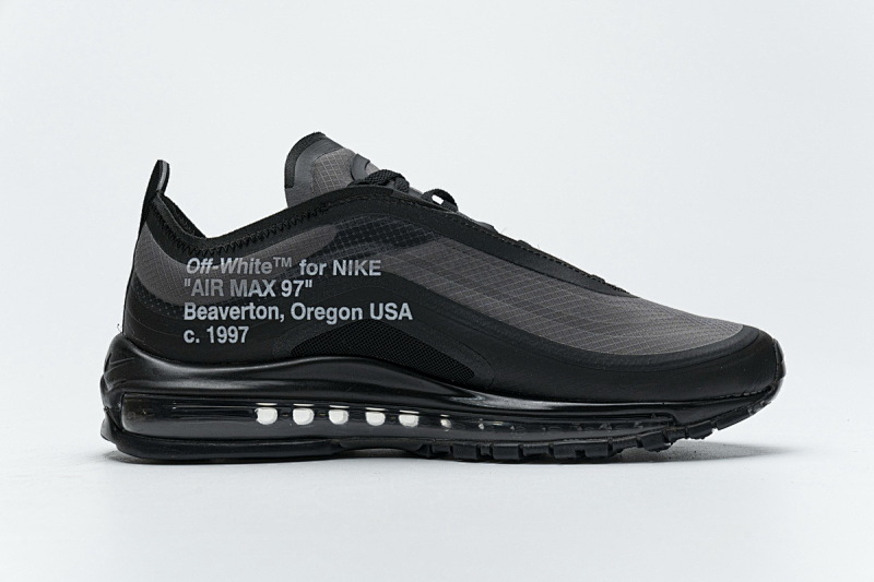 【DY5OW】全黑OW 公司级耐克97联名气垫跑鞋 AJ4585-001 Off-White x Nike Air Max 97 All Black